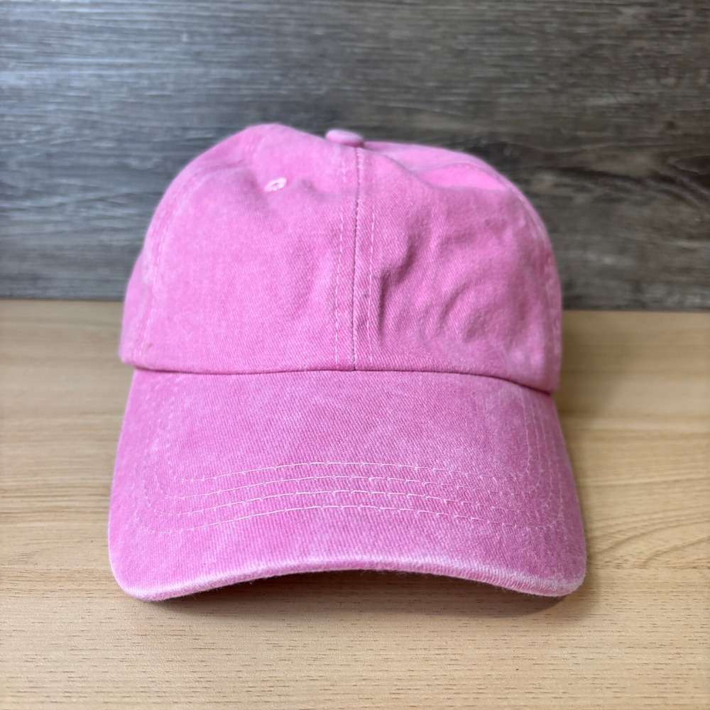 Pink Hat Cap Strap‎ Back Womens Vintage Wash Fade Adjustable
